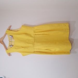 J. Crew | 14 | Bright Yellow Basketweave Cotton Shift Dress